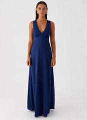 Winnie Cowl Back Maxi Dress - Navy