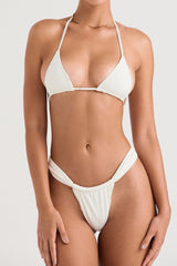 Ivory Halter Neck Bikini Top