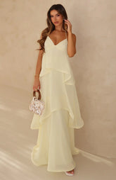 Twirl With Me Maxi Dress Lemon
