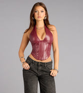 Undeniable Flair Halter Corset Top