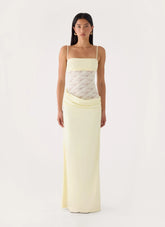 Emesy Lace Maxi Dress - Yellow