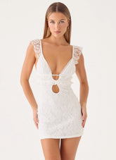 Giulia Lace Mini Dress - White