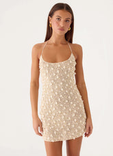 Sylvara Crochet Mini Dress - Ivory