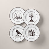 Vintage Halloween Dessert Plates, Set of 4