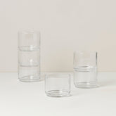 Tuscany Classics Stackable Clear Short Glasses, Set of 6