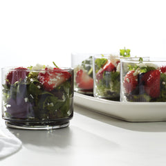 Tuscany Classics Stackable Smoke Short Glasses, Set of 4
