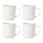 24 Seven Black Rim Mugs, Set of 4