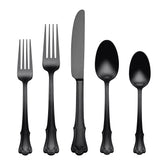 James Street Black Satin 20-Piece Flatware Set