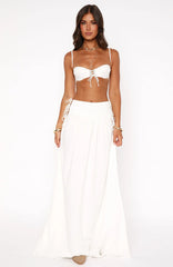 I Know It's Hard Maxi Skirt White