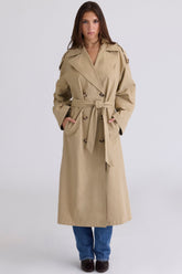 Camel Belted Full Trench Coat