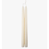 Dripless White 12" Taper Candles, Set of 2