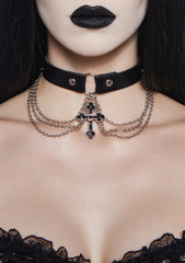 Deep Devotion Cross Choker
