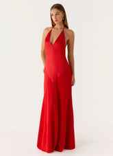 Leilah Maxi Dress - Cherry
