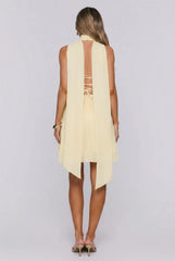 Hot Girl Holiday Strapless Mini Dress Yellow