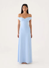 Diranda Off Shoulder Maxi Dress - Blue