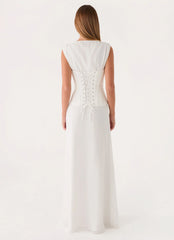Winello Corset Maxi Dress - Off White