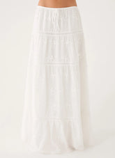 Yours To Keep Maxi Skirt - White