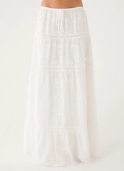 Yours To Keep Maxi Skirt - White