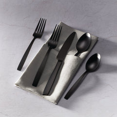 Clearview Black Satin 20-Piece Flatware Set