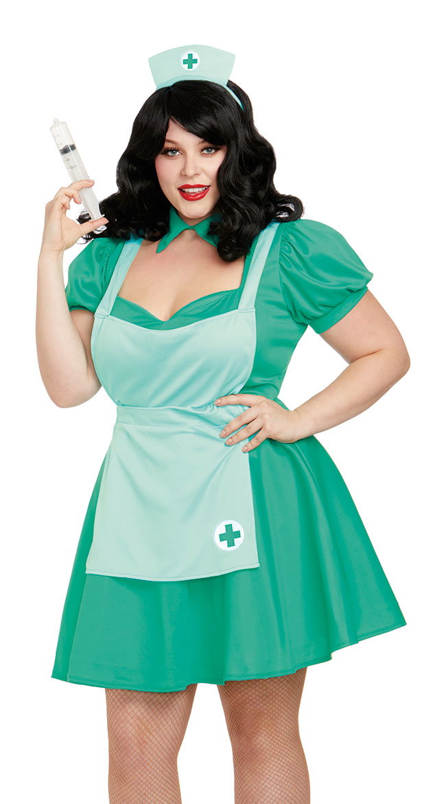 Plus Size Take A Shot Nurse Costume - Image 1