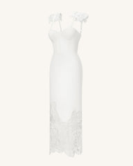 Orchid Embroidered Corset Dress - White