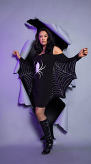 Plus Size Jersey Spider Web Dress Costume - Image 3