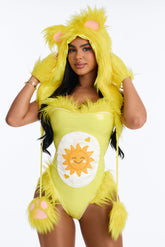 Glow Up Babe Care Creature 4 Piece Costume Set - Yellow