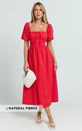 Quinn Midi Linen Blend Dress