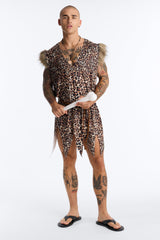 Bedrock Bad Boy 4 Piece Costume Set - Brown/combo