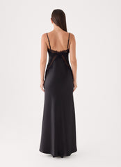Winona Night Slip Dress - Black