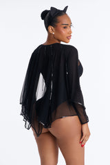 Bat To The Bone 2 Piece Halloween Costume - Black