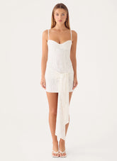 Xylo Lace Mini Dress - White