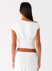 Liana Asymmetrical Top - White