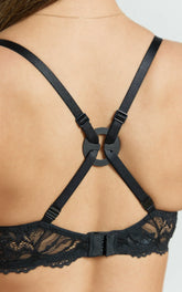 Secret Weapons - Bra Clips-Round x 3 - In Clear Nude Black