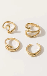 Thelma 4 Ring Pack in Gold