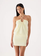 Etta Halter Mini Dress - Yellow