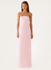 Lucienne Strapless Maxi Dress - Pink