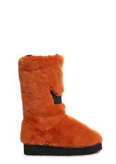 Plush Pumpkin Slipper Boots