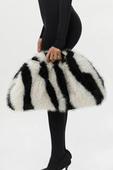 Faux Fur Animal Print Purse