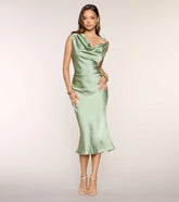 Candlelit Plans Satin Midi Dress