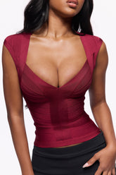 Wine Bandage Top
