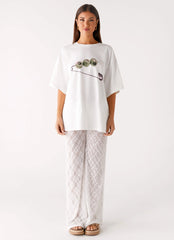 Matcha Lace Pants - White
