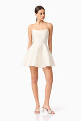 Galadirel Strapless Mini Dress in White