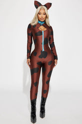 Solving Mysteries Pup Jumpsuit 3 Piece Costume Set - Brown/combo