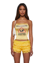 Wet Floor Sign Costume with Mop Purse