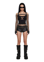 Cypher Cut Out Fishnet Top
