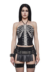 Skeleton Spine Halter Top