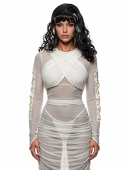 Monster Bride Costume and Wig Set