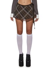 Sable Plaid Mini Skirt