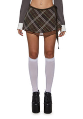 Sable Plaid Mini Skirt